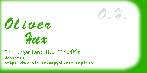 oliver hux business card